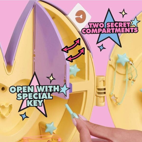 WowWee Lucky Fortune Cookie Shaped Collector's Case Jewelry Lockbox Storage Safe - Picture 3 of 16